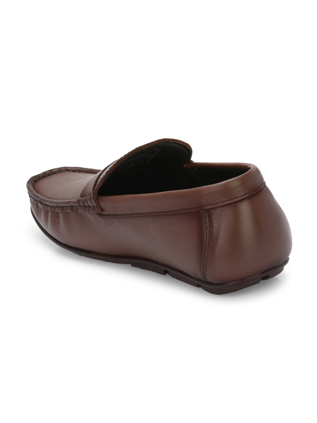 Men Textured Leather Loafers