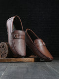 Men Leather Square Toe Loafer Shoes