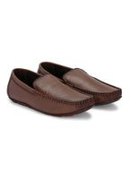 Men Textured Leather Loafer Shoes