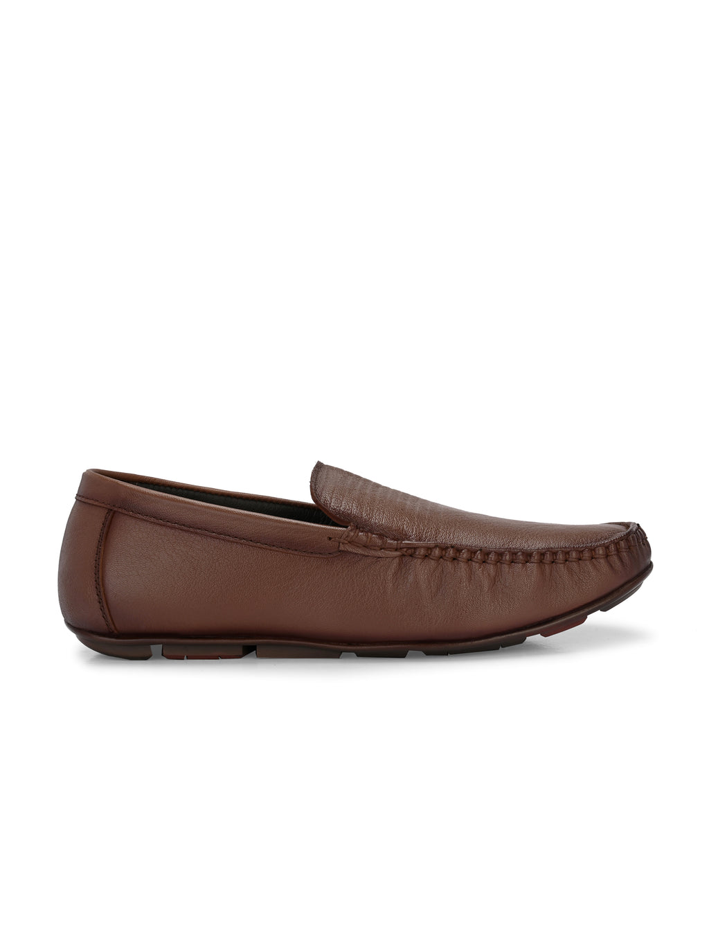 Men Textured Leather Loafer Shoes