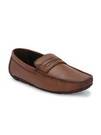 Men Textured Leather Lightweight Loafer Shoes