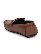 Men Textured Leather Lightweight Loafer Shoes