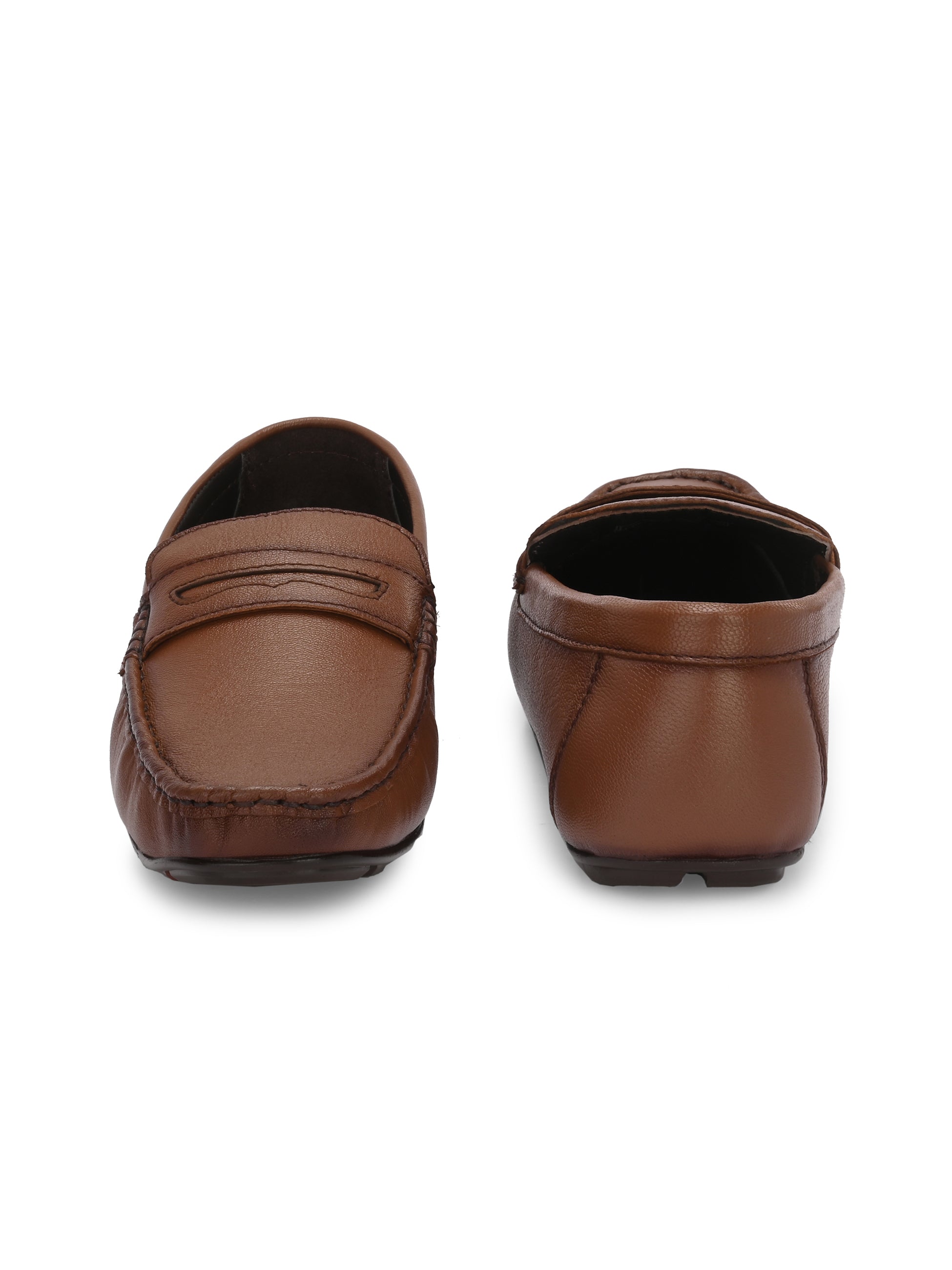 Men Textured Leather Lightweight Loafer Shoes