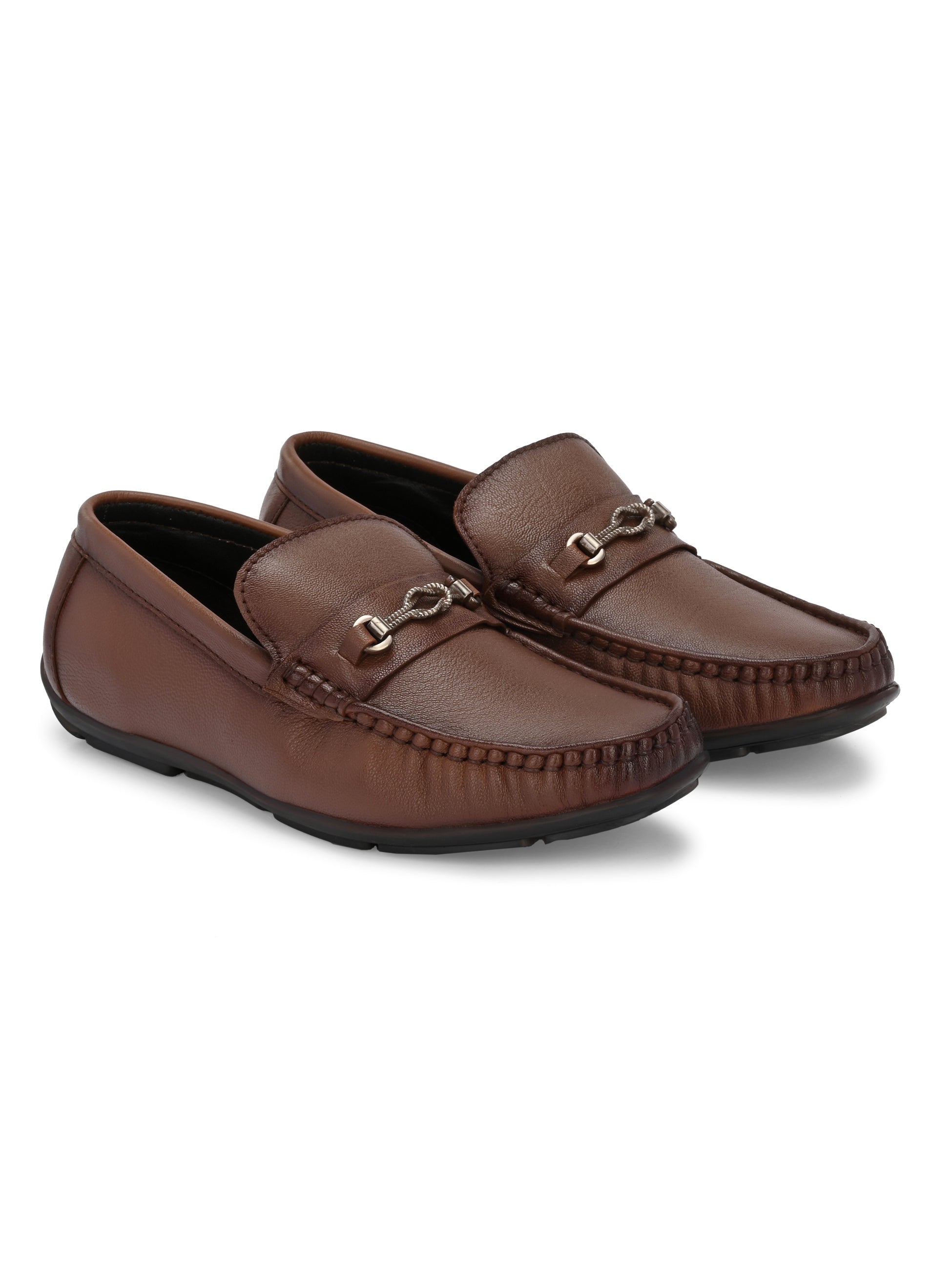 Men's Leather Square Toe Loafers Shoes