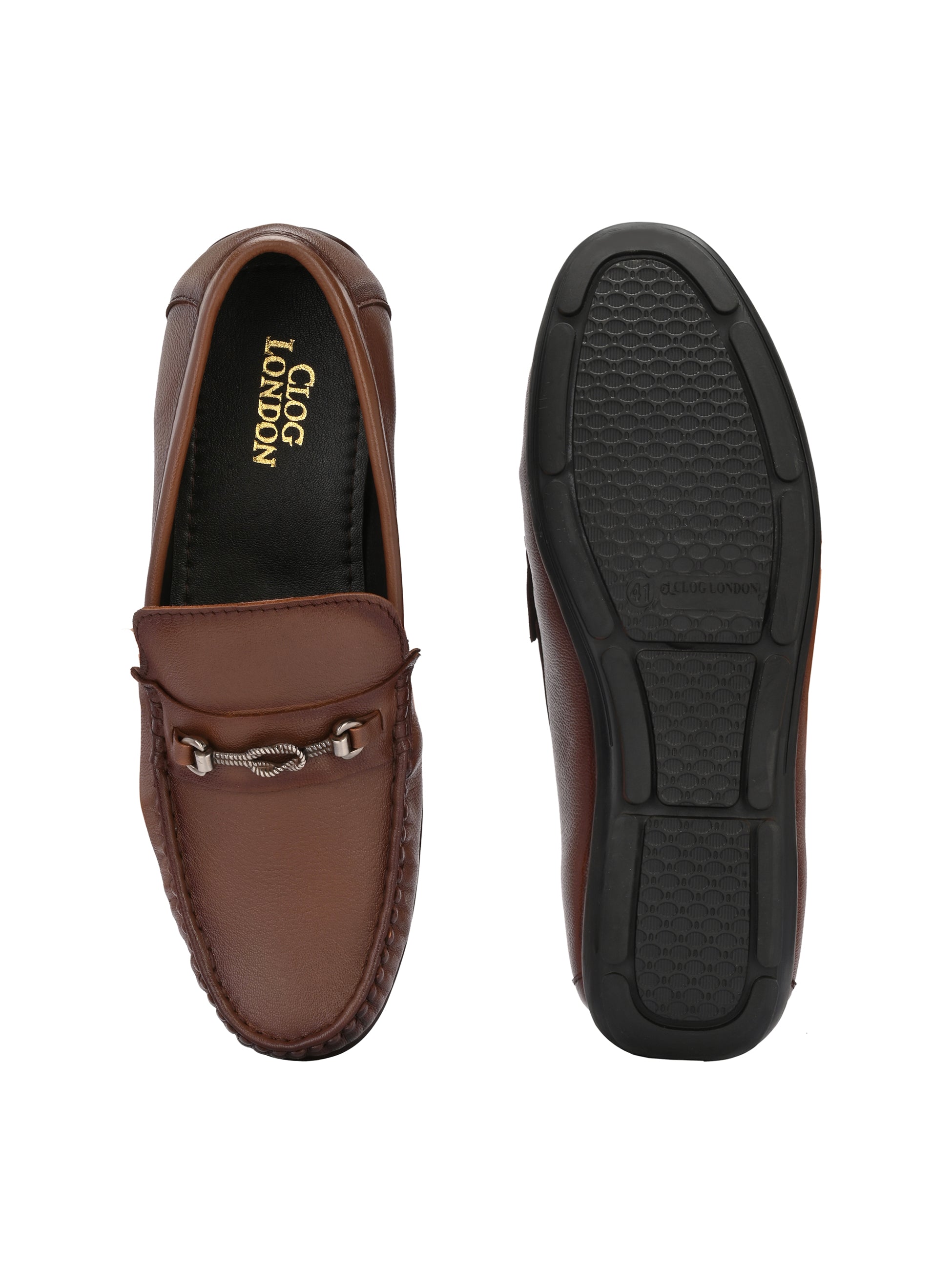 Men's Leather Square Toe Loafers Shoes