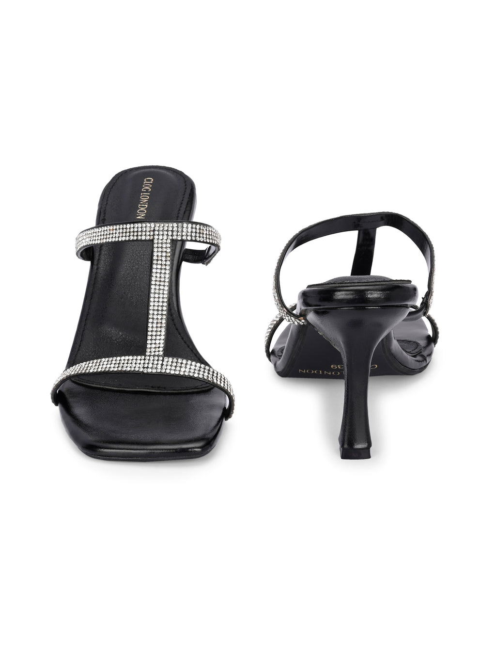 Women Black Fashion Heels Sandals