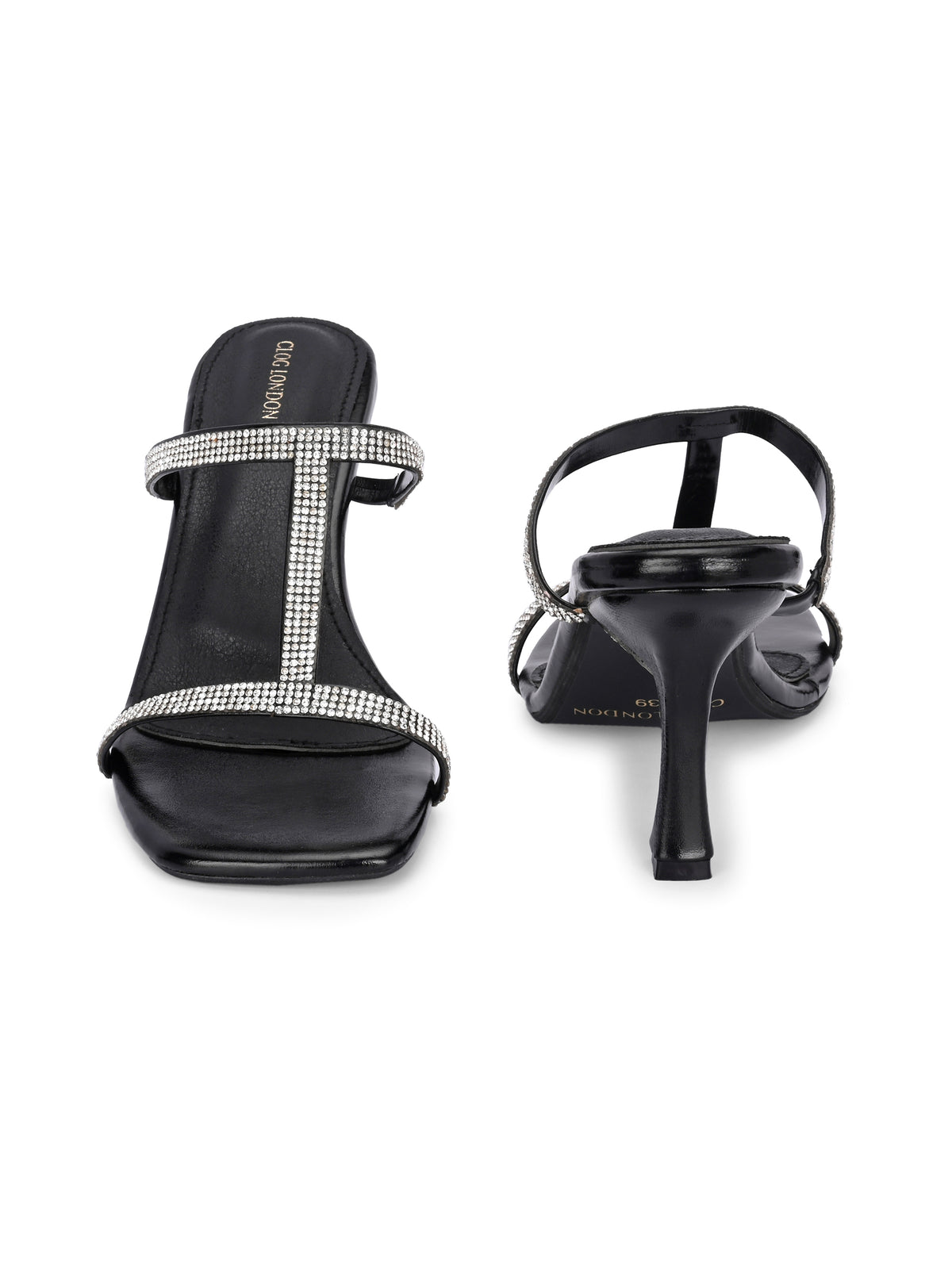 Women Black Fashion Heels Sandals