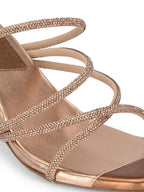 Women Copper Heels Sandals