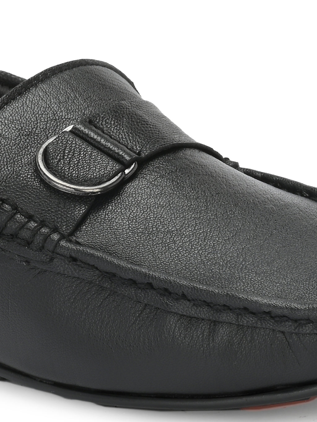 Men Textured Leather Loafers