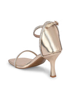 Women Gold Heels Sandals
