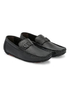Men Textured Leather Loafers
