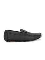 Men Textured Leather Loafers