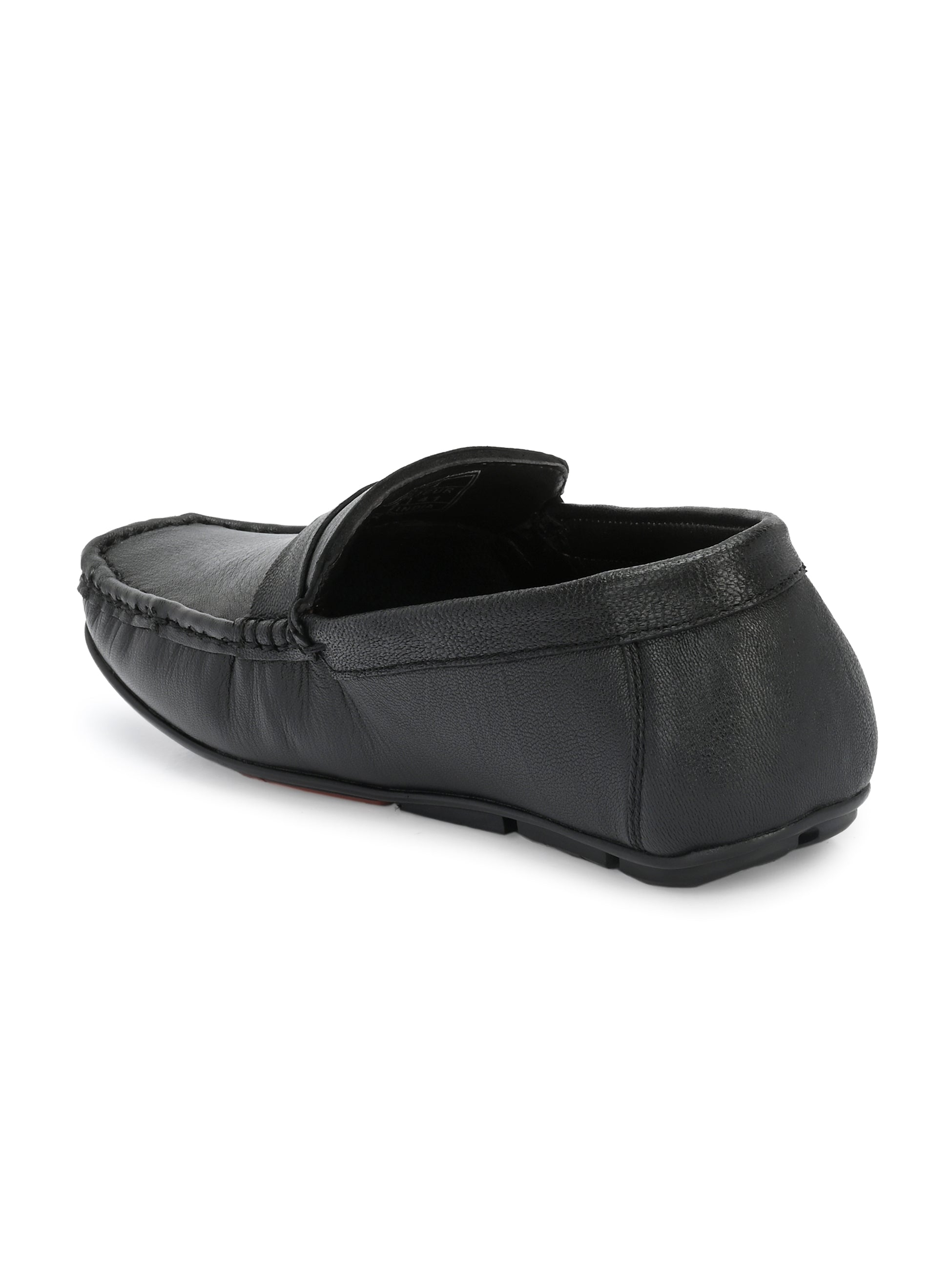 Men Textured Leather Loafers