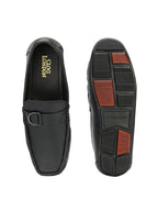 Men Textured Leather Loafers