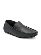 Men Textured Leather Loafer Shoes