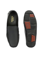 Men Textured Leather Loafer Shoes