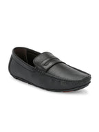 Men Textured Leather Lightweight Loafer Shoes
