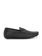 Men Textured Leather Lightweight Loafer Shoes