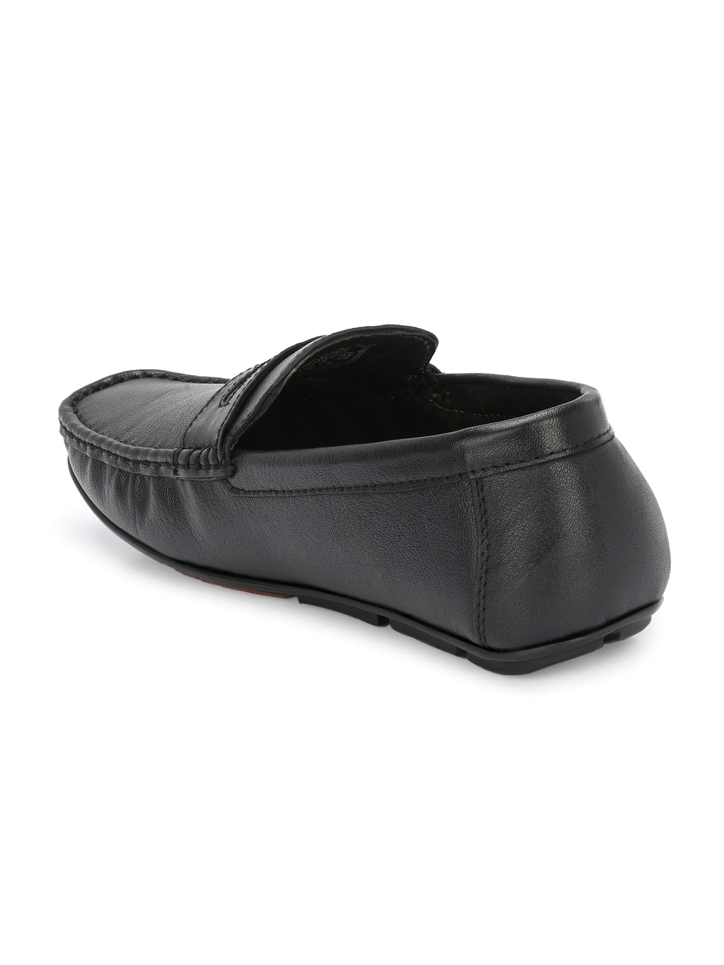 Men Textured Leather Lightweight Loafer Shoes