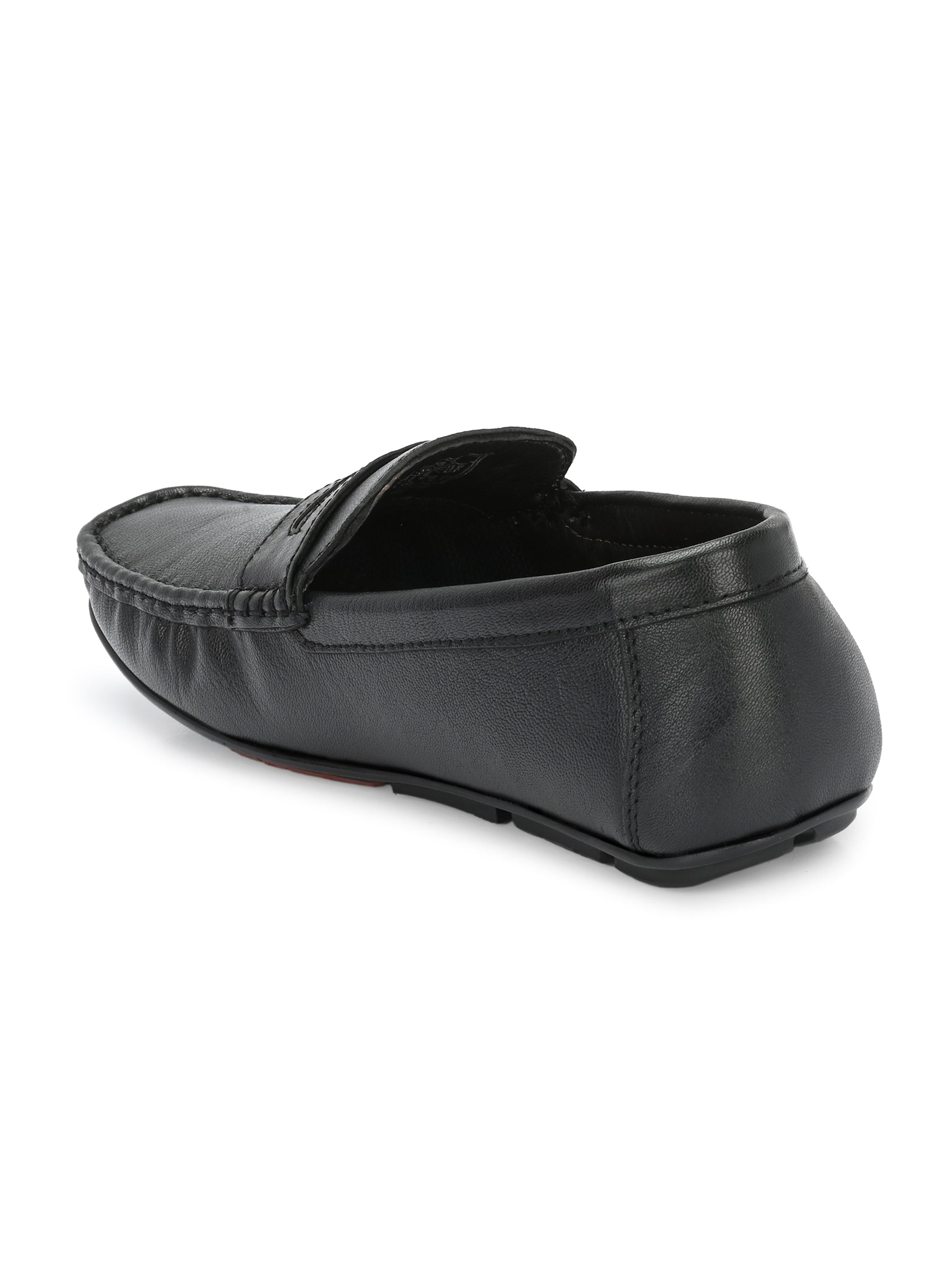 Men Textured Leather Lightweight Loafer Shoes