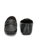 Men Textured Leather Lightweight Loafer Shoes