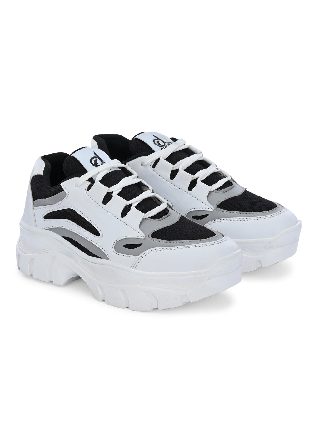 Women White & Black Sport Shoes