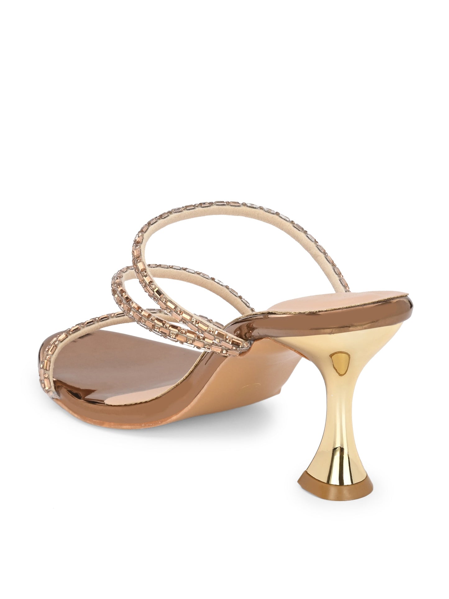 Gem-Encrusted Metallic Women Heels CLOG LONDON