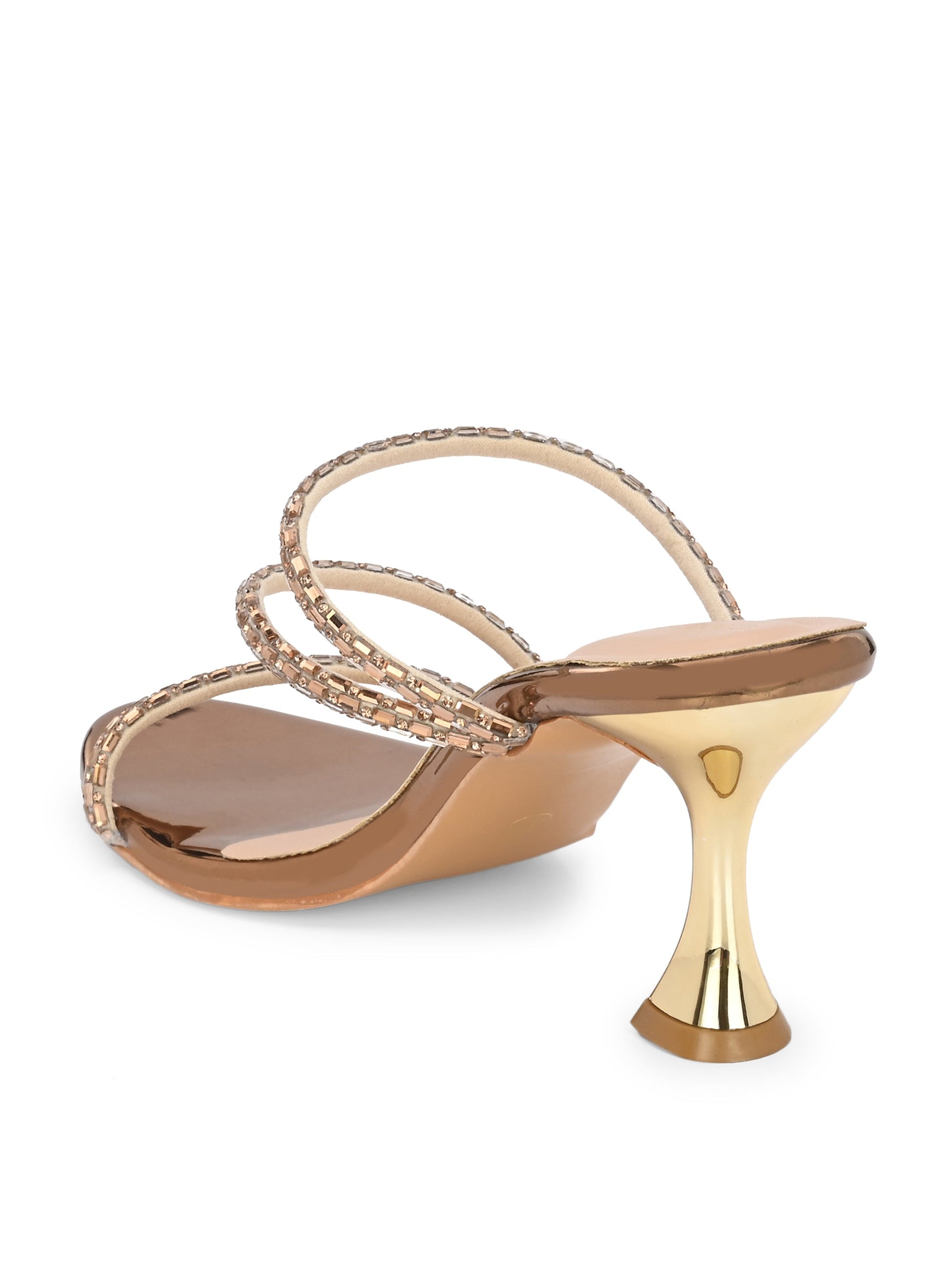 Gem-Encrusted Metallic Women Heels CLOG LONDON