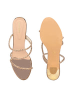 Gem-Encrusted Metallic Women Heels CLOG LONDON