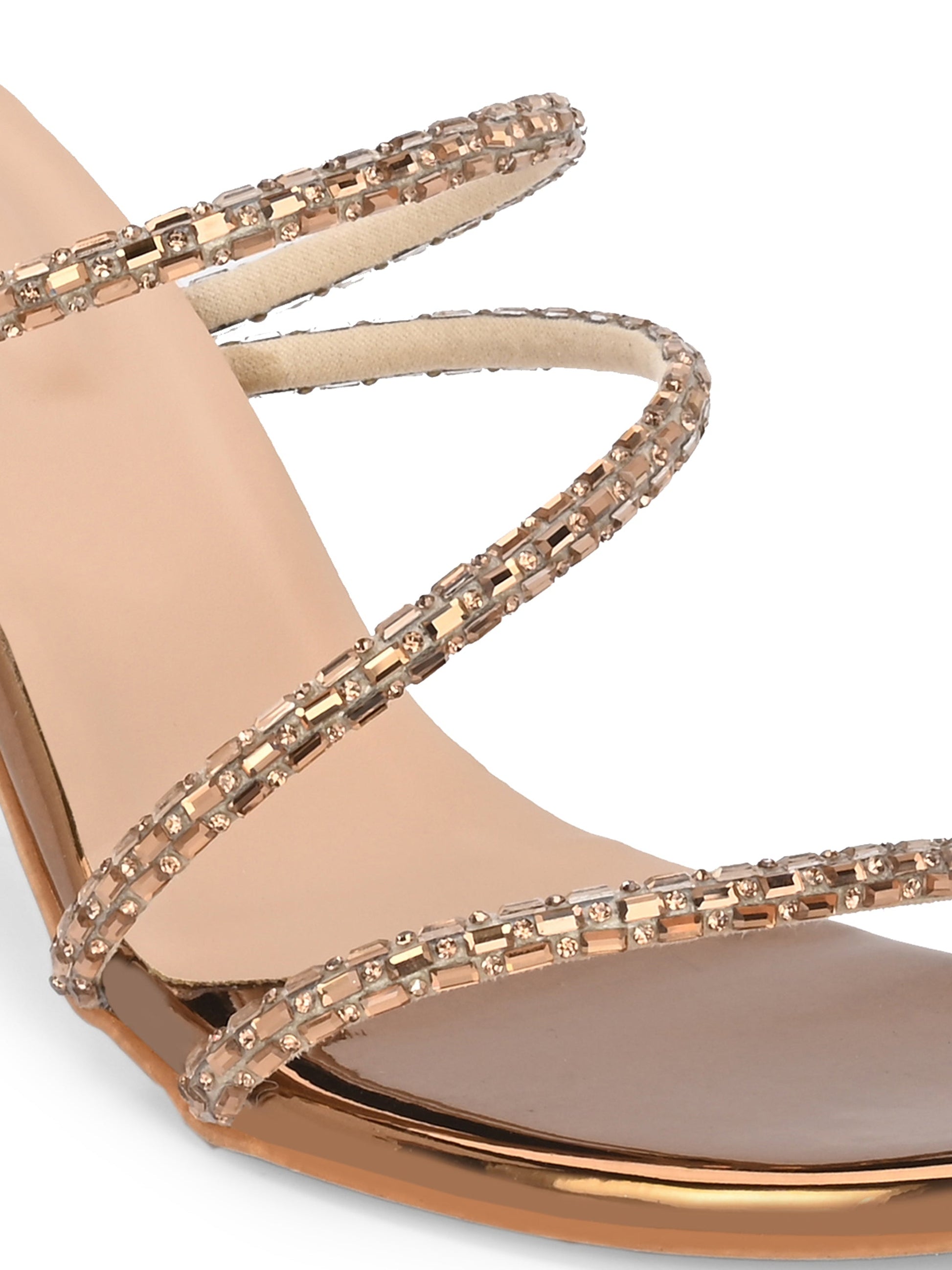 Gem-Encrusted Metallic Women Heels CLOG LONDON