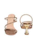 Gem-Encrusted Metallic Women Heels CLOG LONDON