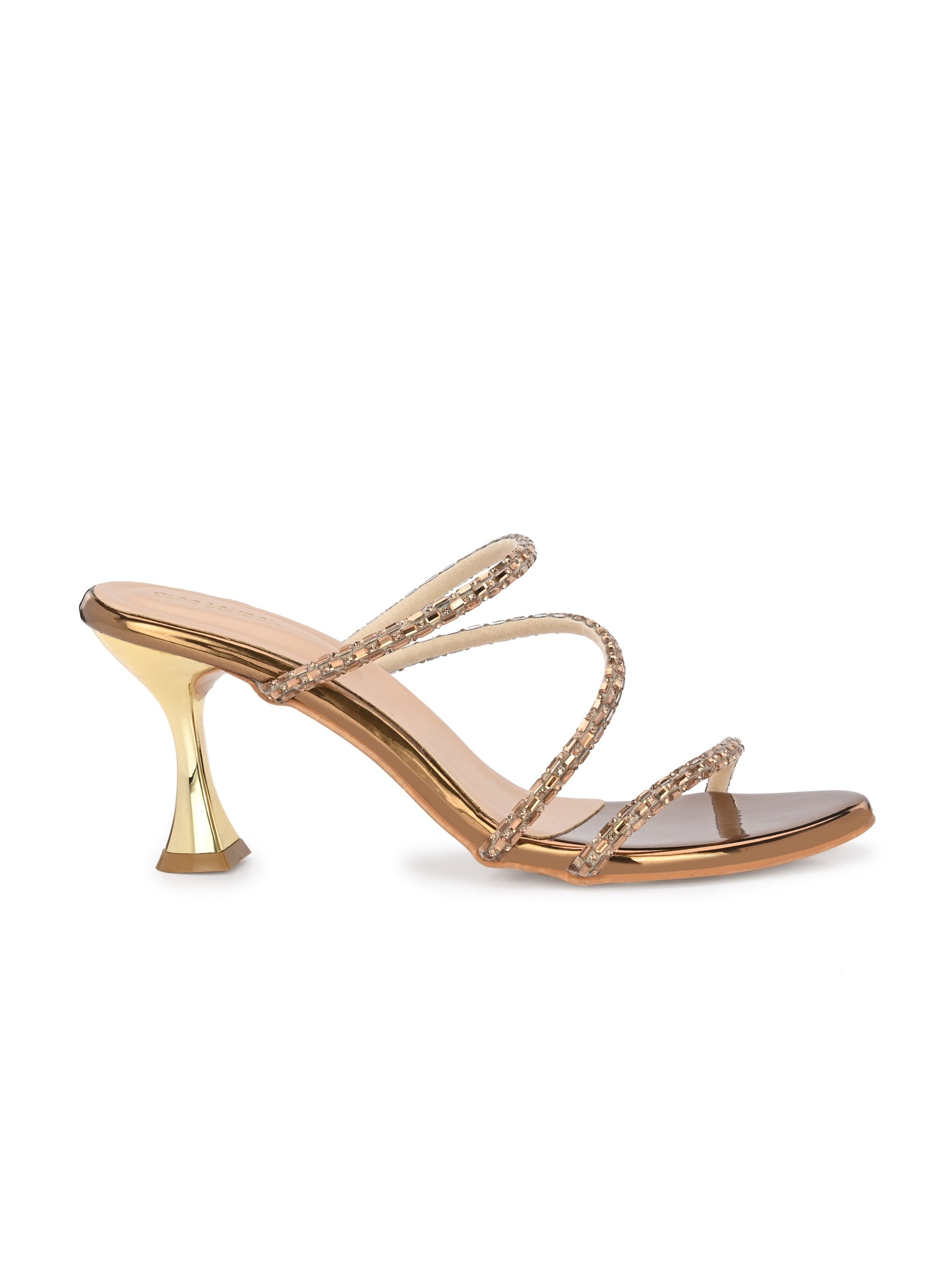 Gem-Encrusted Metallic Women Heels CLOG LONDON