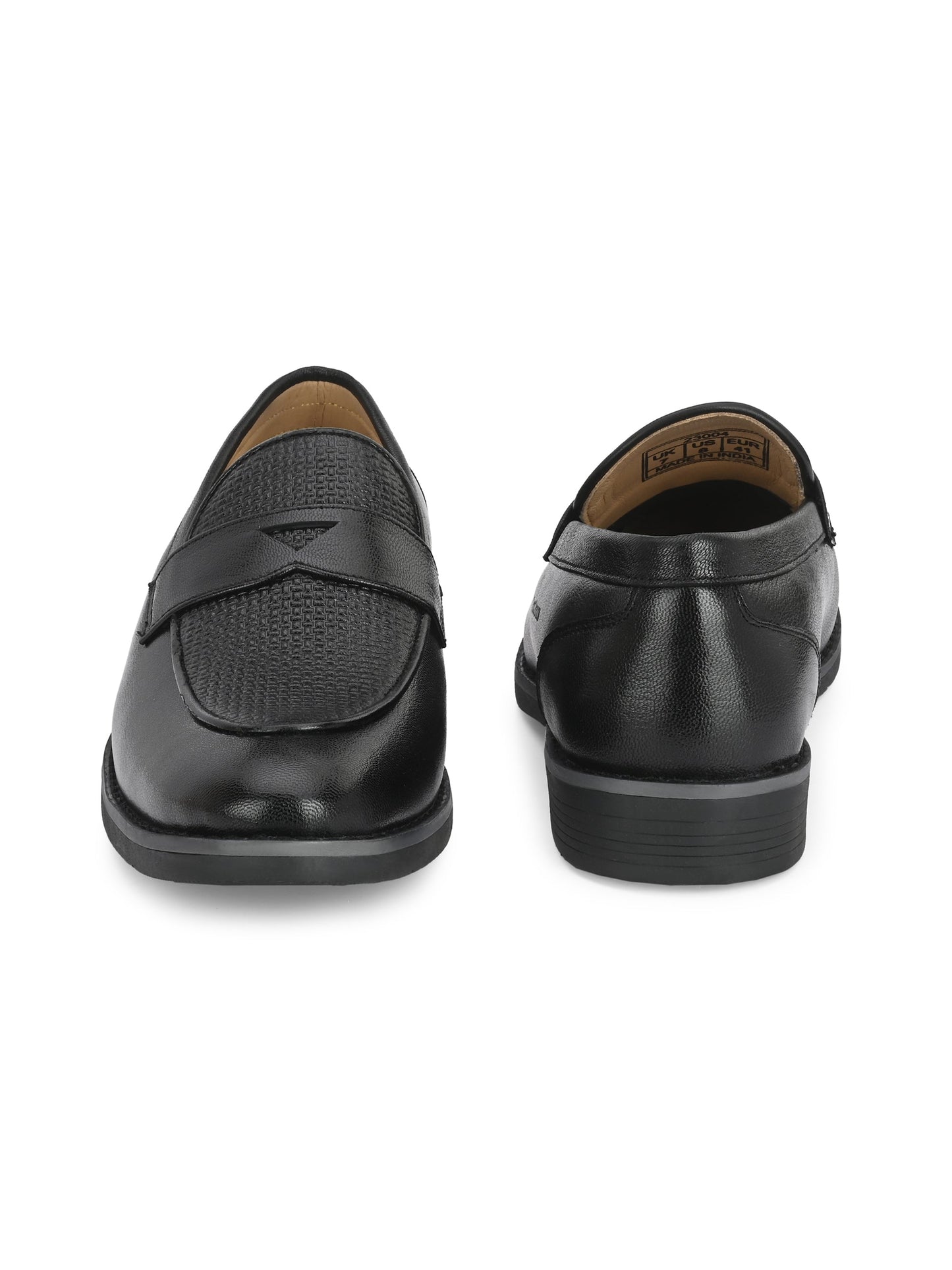 Men Black Almond-Toe Penny Loafers CLOG LONDON