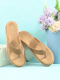 Women Tan Comfort Sandals Flats