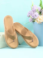 Women Tan Comfort Sandals Flats