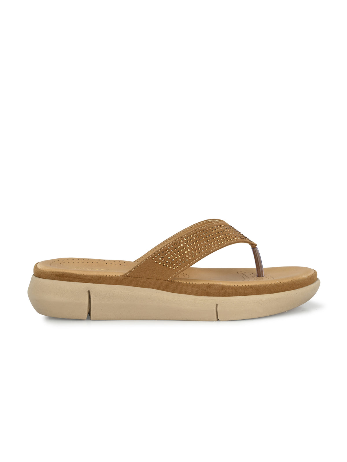 Women Tan Comfort Sandals Flats