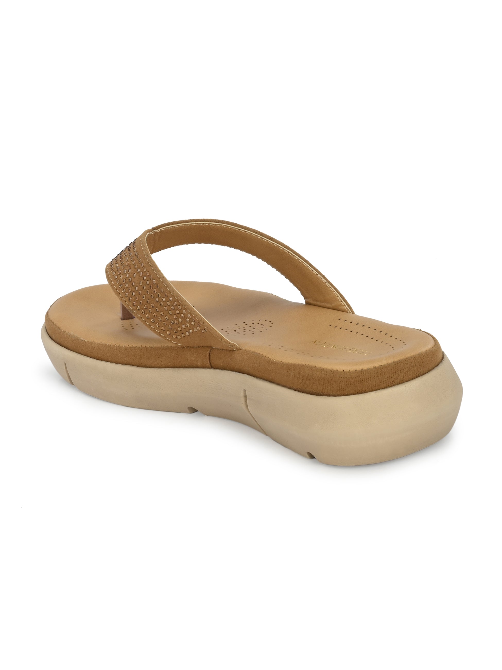 Women Tan Comfort Sandals Flats