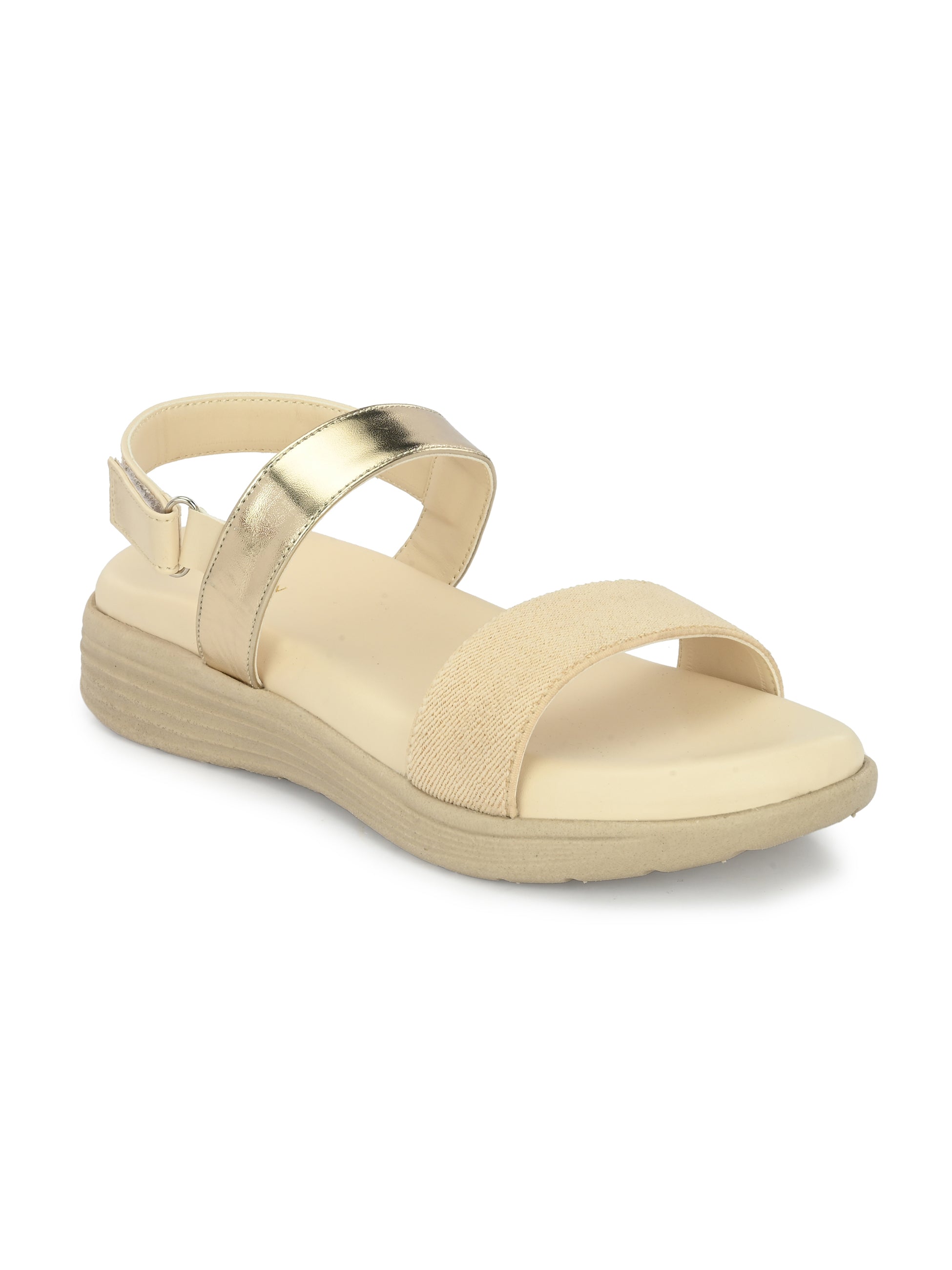 Women Cream Heeled Sandals Online