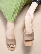 Women Black Wedges Sandals