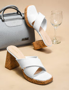 Womens Block Peep Toe Heels