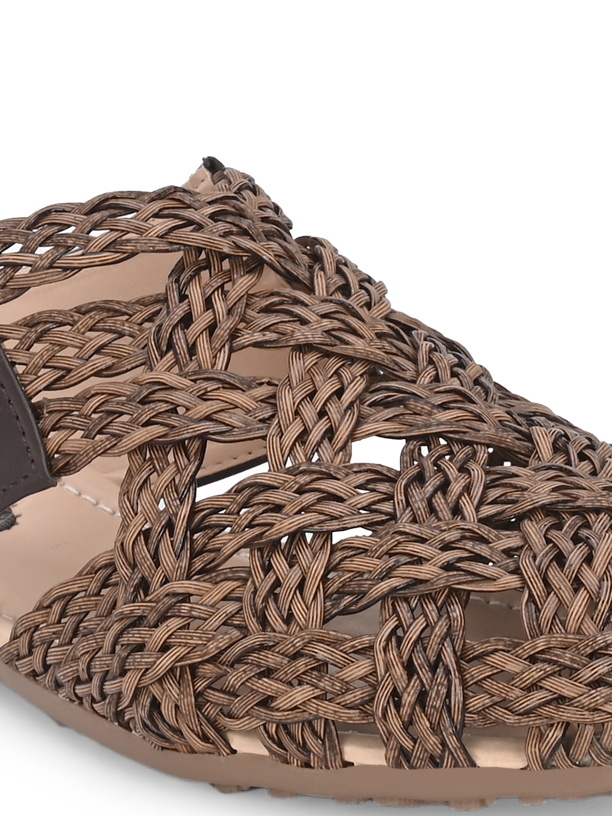 Women Brown Braided Straps Mules â CLOG LONDON