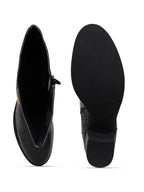 Women Black Printed Long Boots