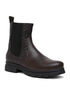 Women Black Textured and Zip Boots