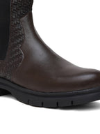 Women Black Textured and Zip Boots