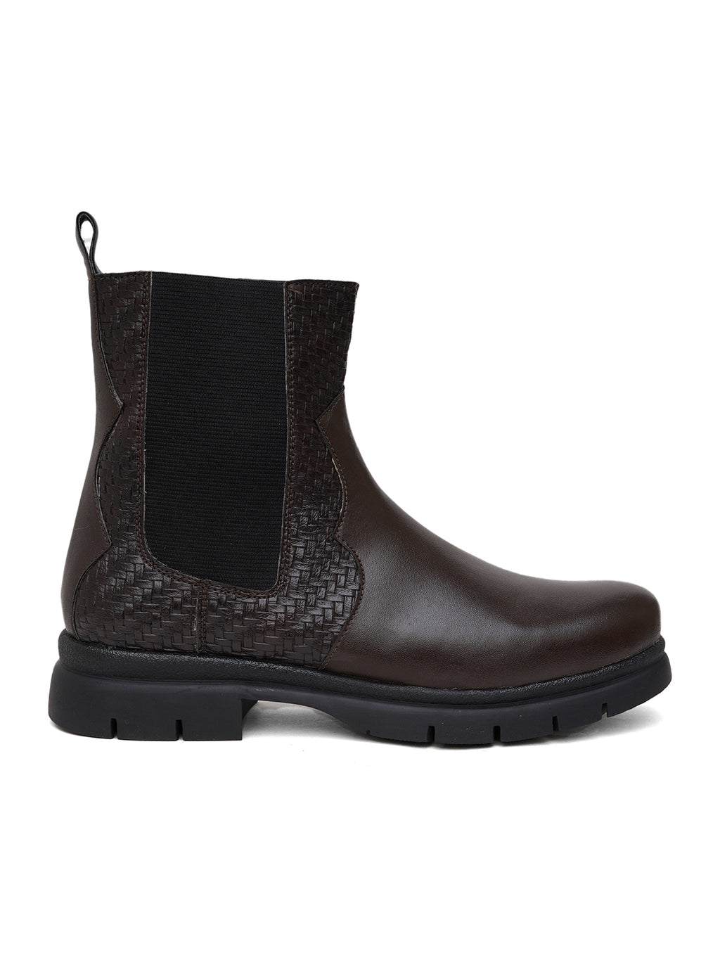 Women Black Textured and Zip Boots