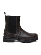 Women Black Textured and Zip Boots