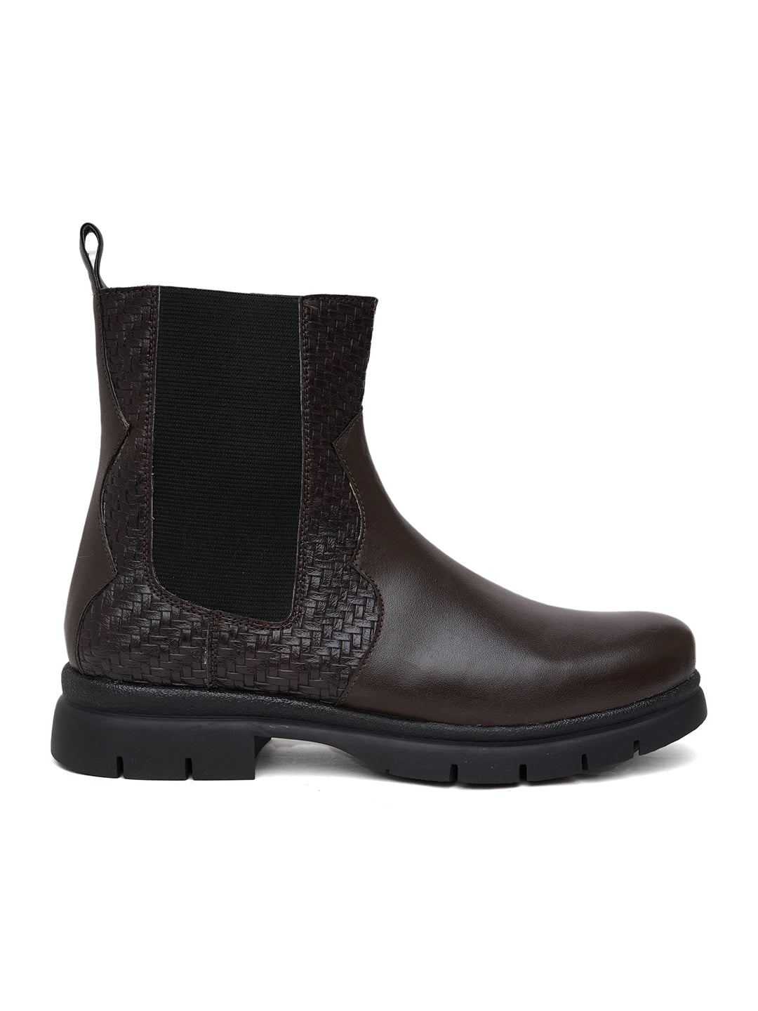 Women Black Textured and Zip Boots