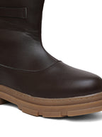 Women Brown Block Boots