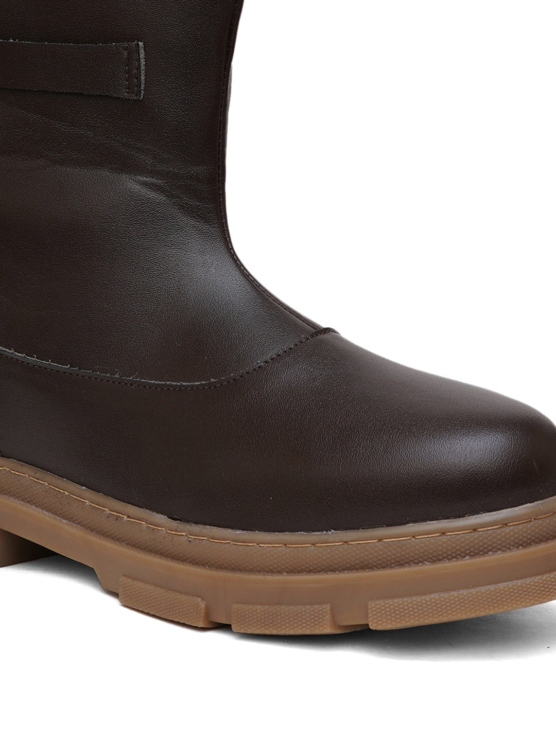 Women Brown Block Boots