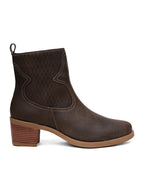 Women Leather Round Toe Boots
